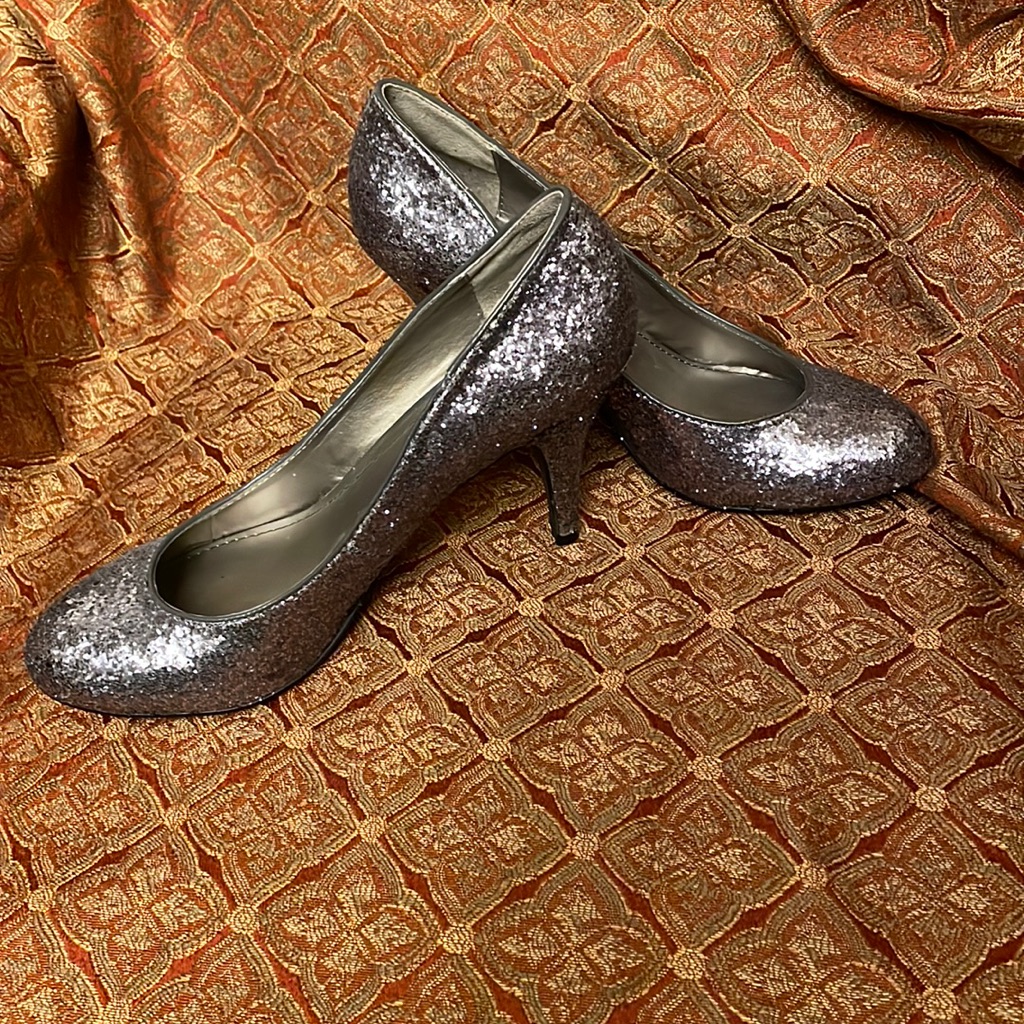 Sparkly Fergalicous Heels Silver With Lilac Tint